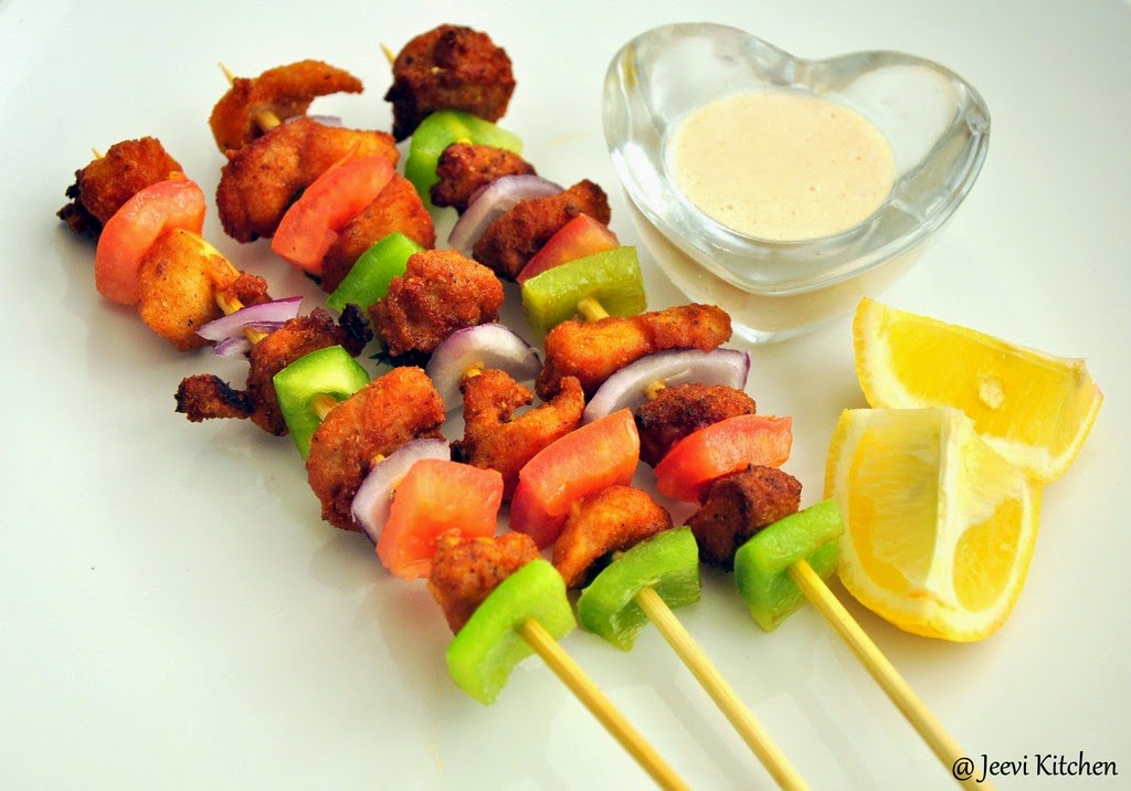 Jeevi Kitchen Fried Chicken Skewers