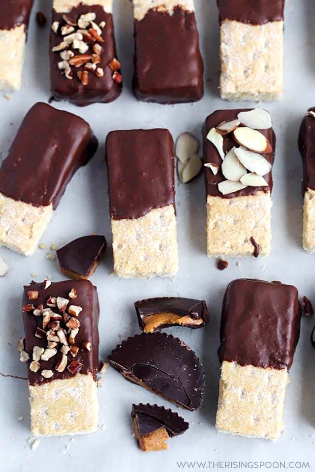 Chocolate Dipped Shortbread Cookies Three Ways (Easy Dessert Recipe