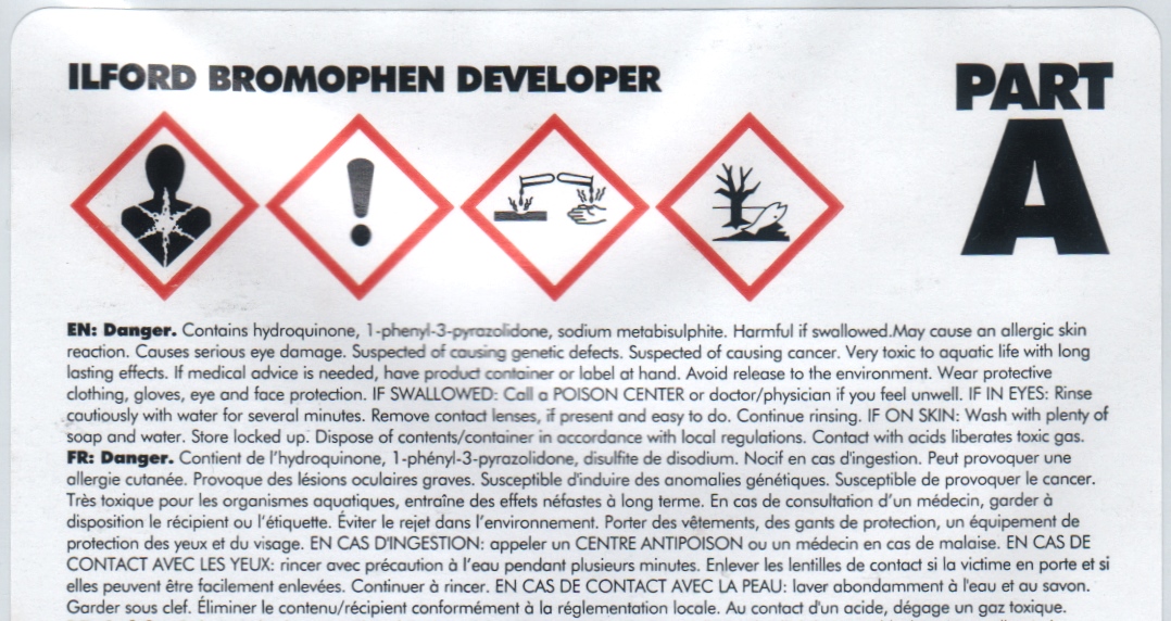 Exposed Vývojka Ilford Bromophen