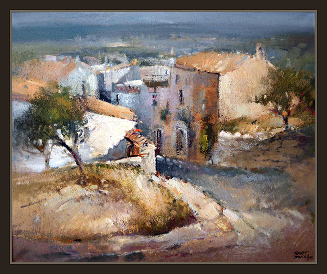 SANT VICENÇ DE CALDERS-PINTURA-ARTE-EL VENDRELL-TARRAGONA-CUADROS-PREMIOS-PANORAMICAS-PINTOR-ERNEST DESCALS-