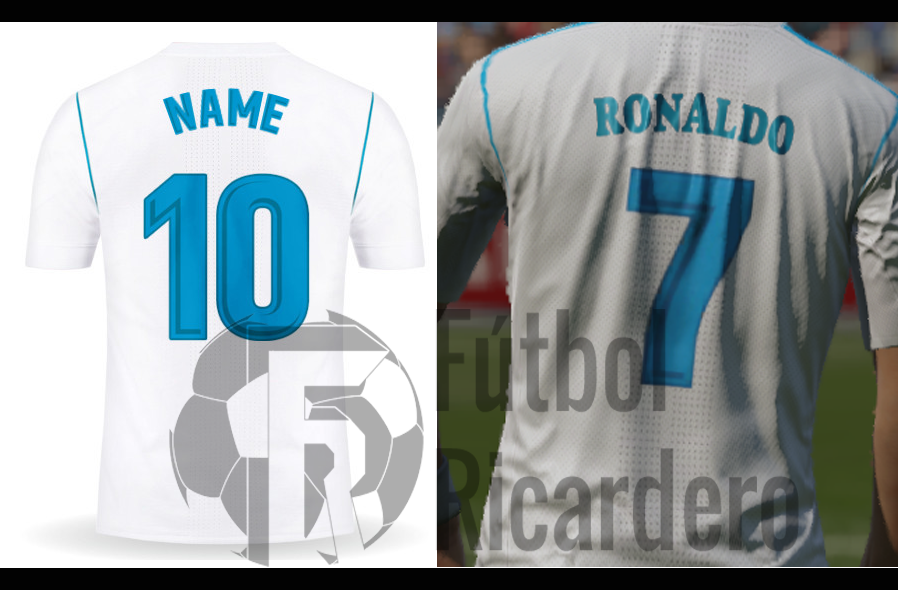 Kit numbers Laliga Real Madrid Light Blue FIFA16 Fútbol Ricardero