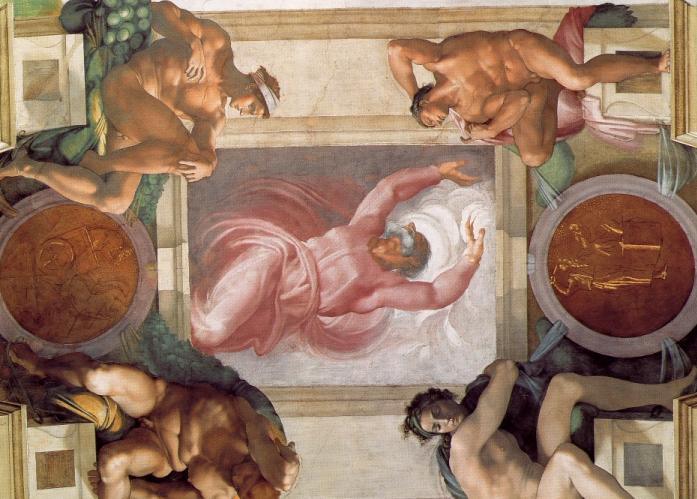 Pinturas De Varias épocas La Separación De La Luz Y Las Tinieblas Miguel Angel