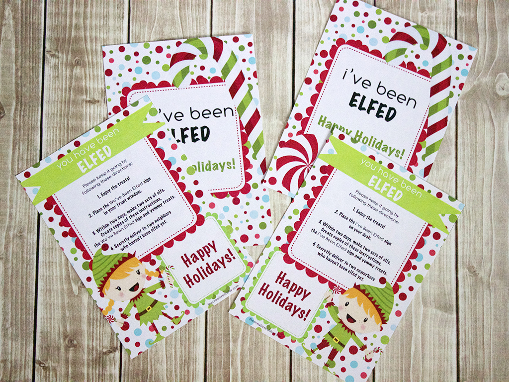 The Artistic Cubby: Youve Been Elfed graphic about You Ve Been Elfed Printable called The Innovative Cubby: Youve Been Elfed