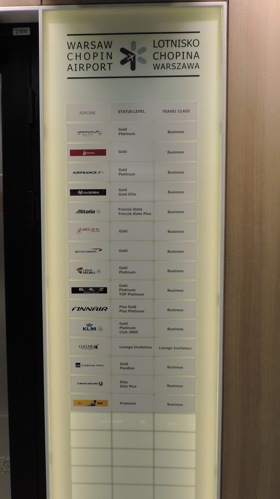 Review Fantazja Executive Lounge, Frederic Chopin Airport Warsaw (WAW)