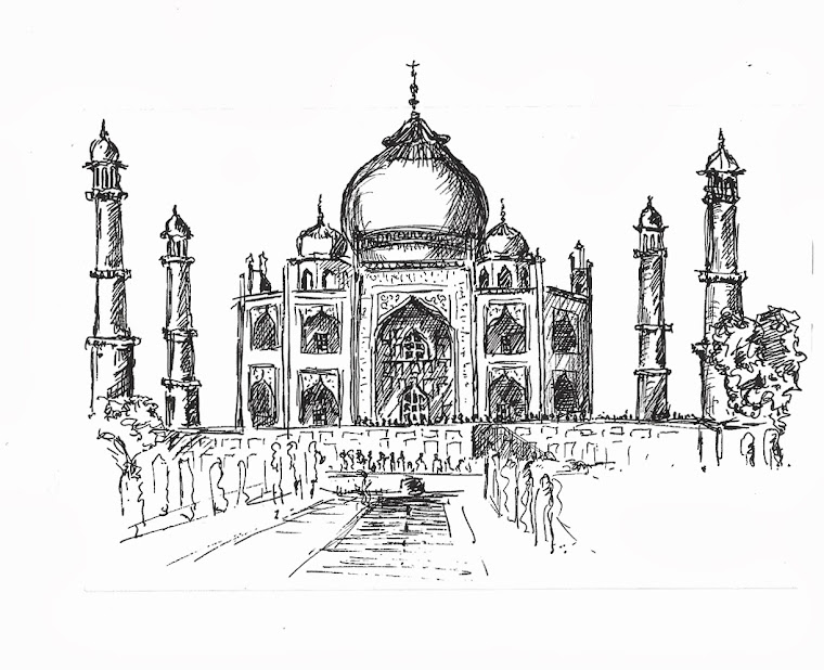 Тадж махал рисуем поэтапно