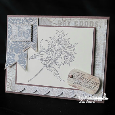 North Coast Creations Stamp sets: Floral Sentiments 8, Our Daily Bread Designs Custom Dies: Mini Tags, Pennant, ODBD Vintage Ephemera Paper Collection