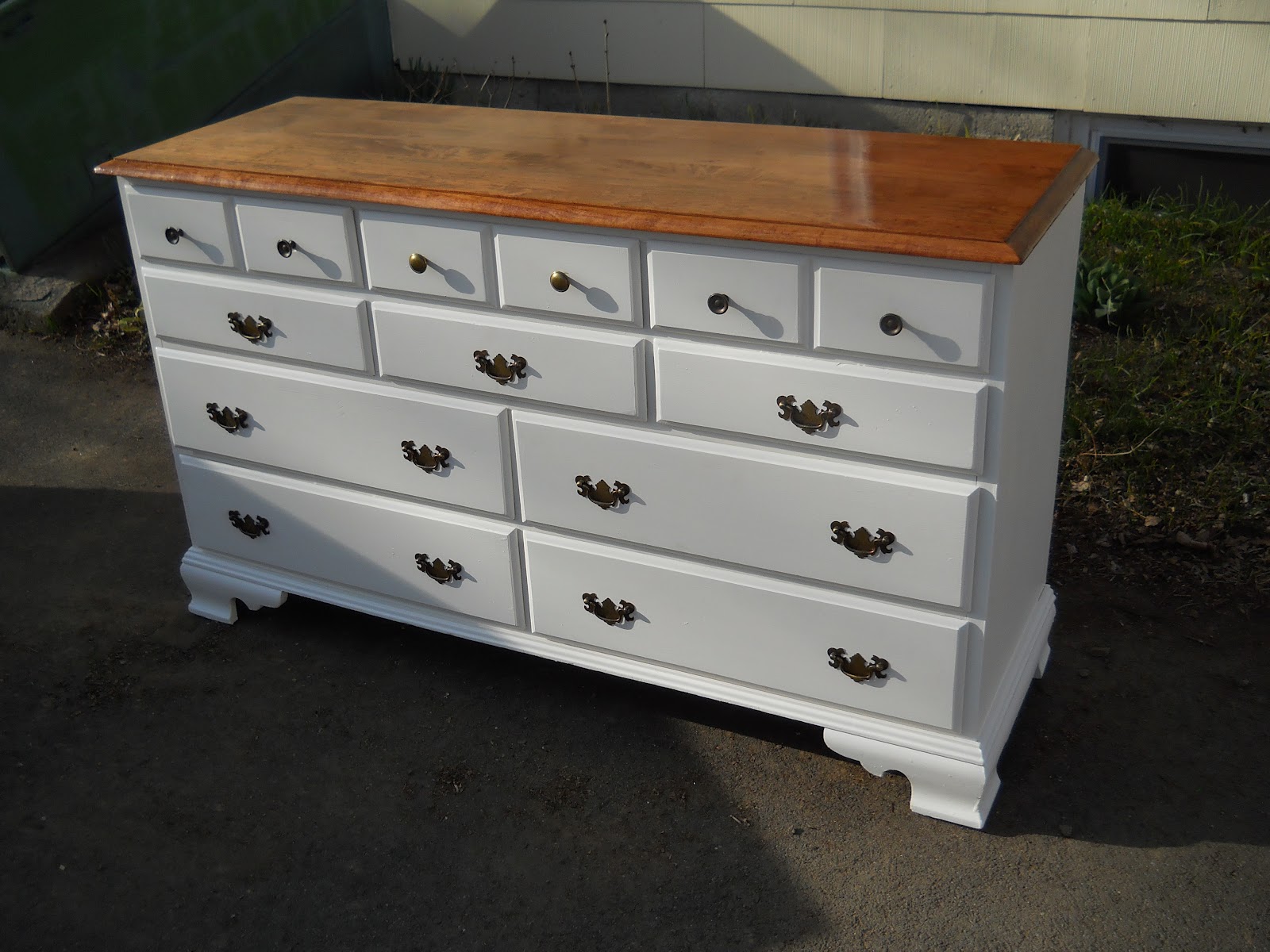 Heir and Space A vintage maple dresser