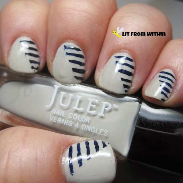 Julep Lola had a satin finish, but it didn't matter, because of the topcoat. 