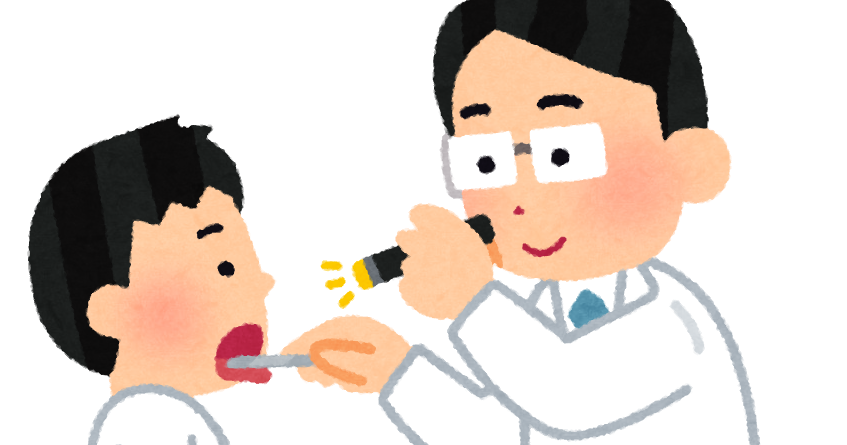 喉の検査のイラスト 学校の健康診断 かわいいフリー素材集 いらすとや