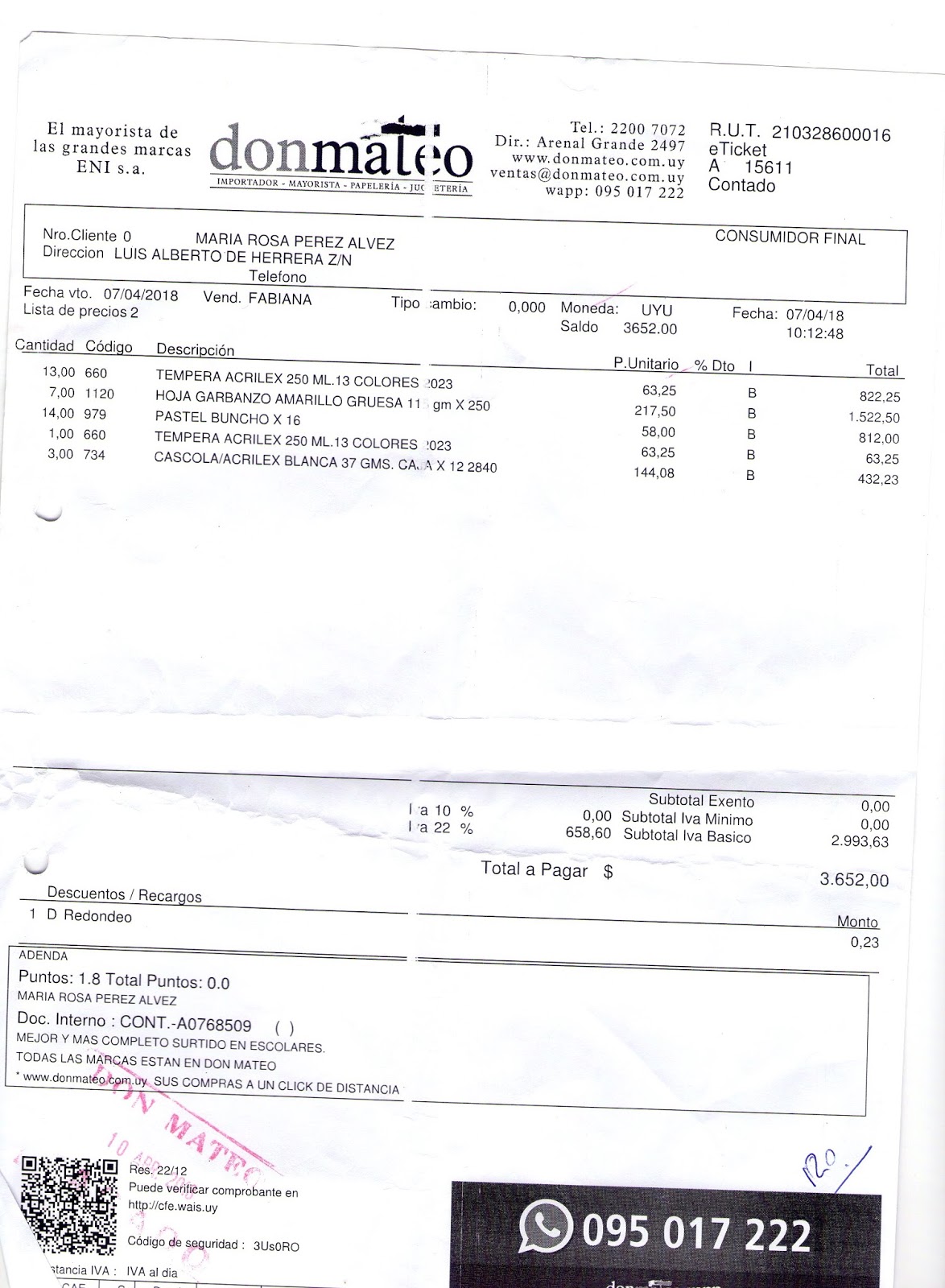 e cuaderno viajero recibos de compra