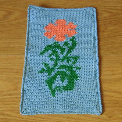  California Poppy In The Sky - Tapestry Crochet - Handmade By RSS Designs In Fiber