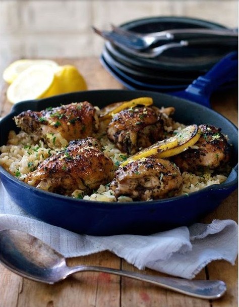 One Pot Greek Chicken & Lemon Rice One Pot Greek Chicken & Lemon Rice