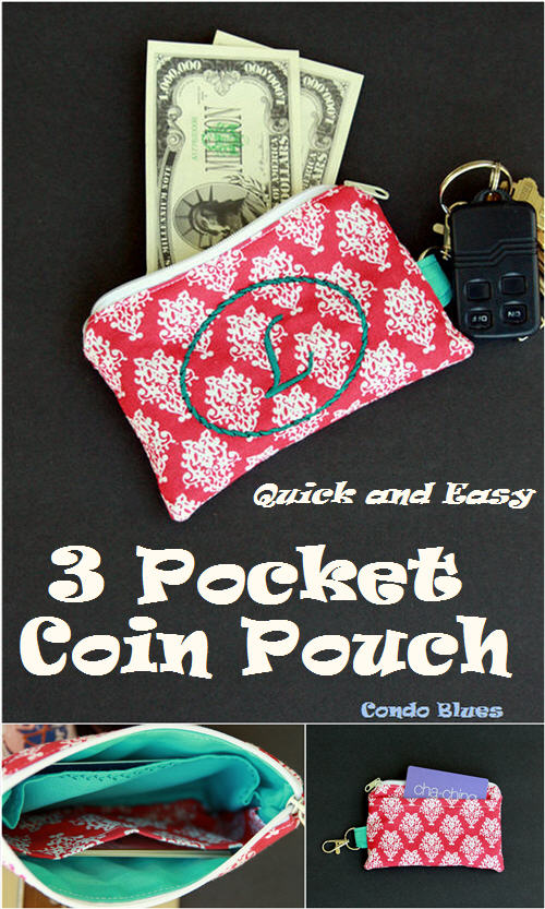 DIY Zipper Coin Pouch Bag Tutorial, Coin Purse Keychain