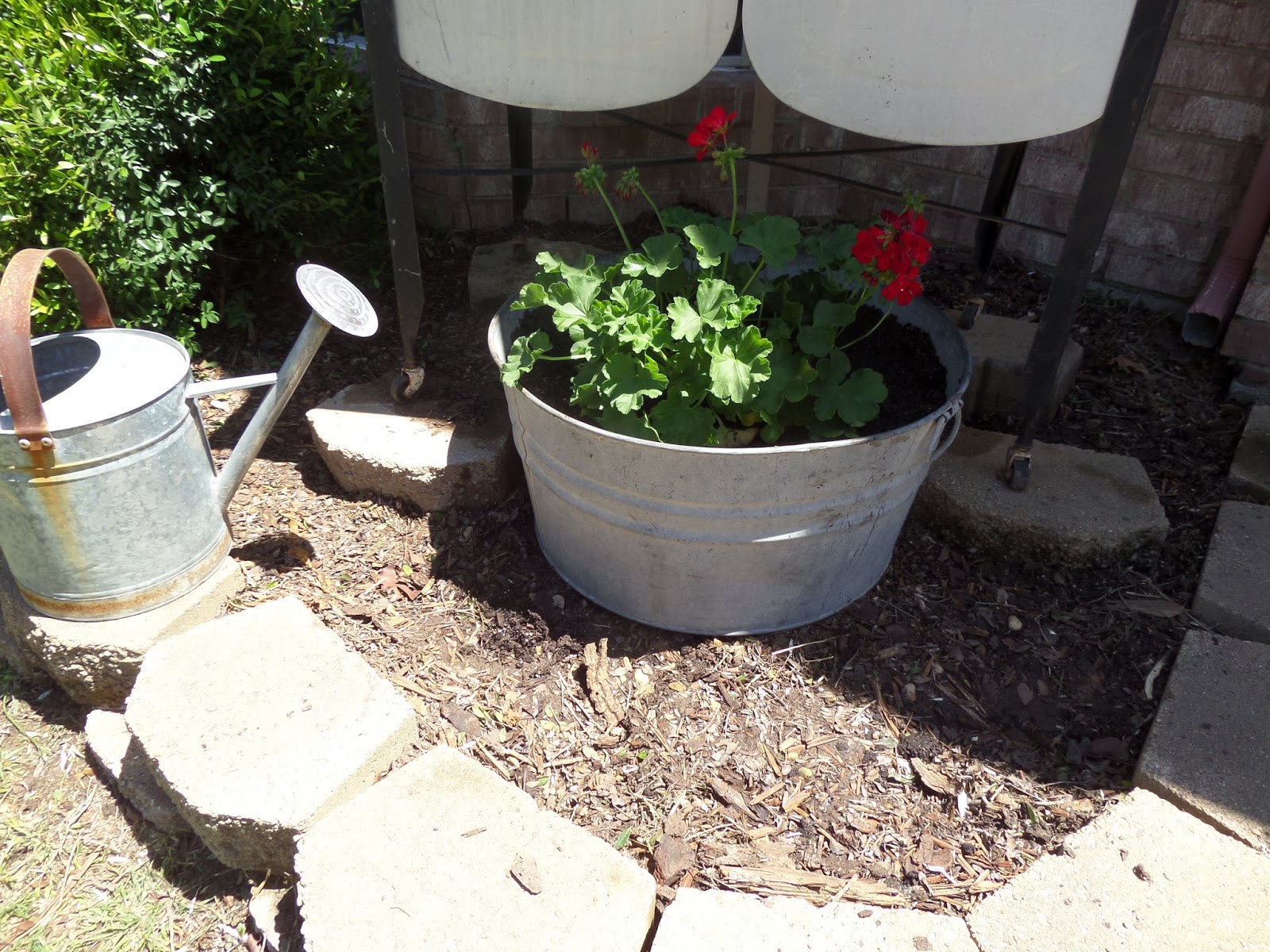 Im a Project Junkie Wash tub Herb Garden