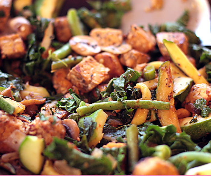 Andrea's Easy Vegan Cooking Scrambled tempeh, Singapore noodles