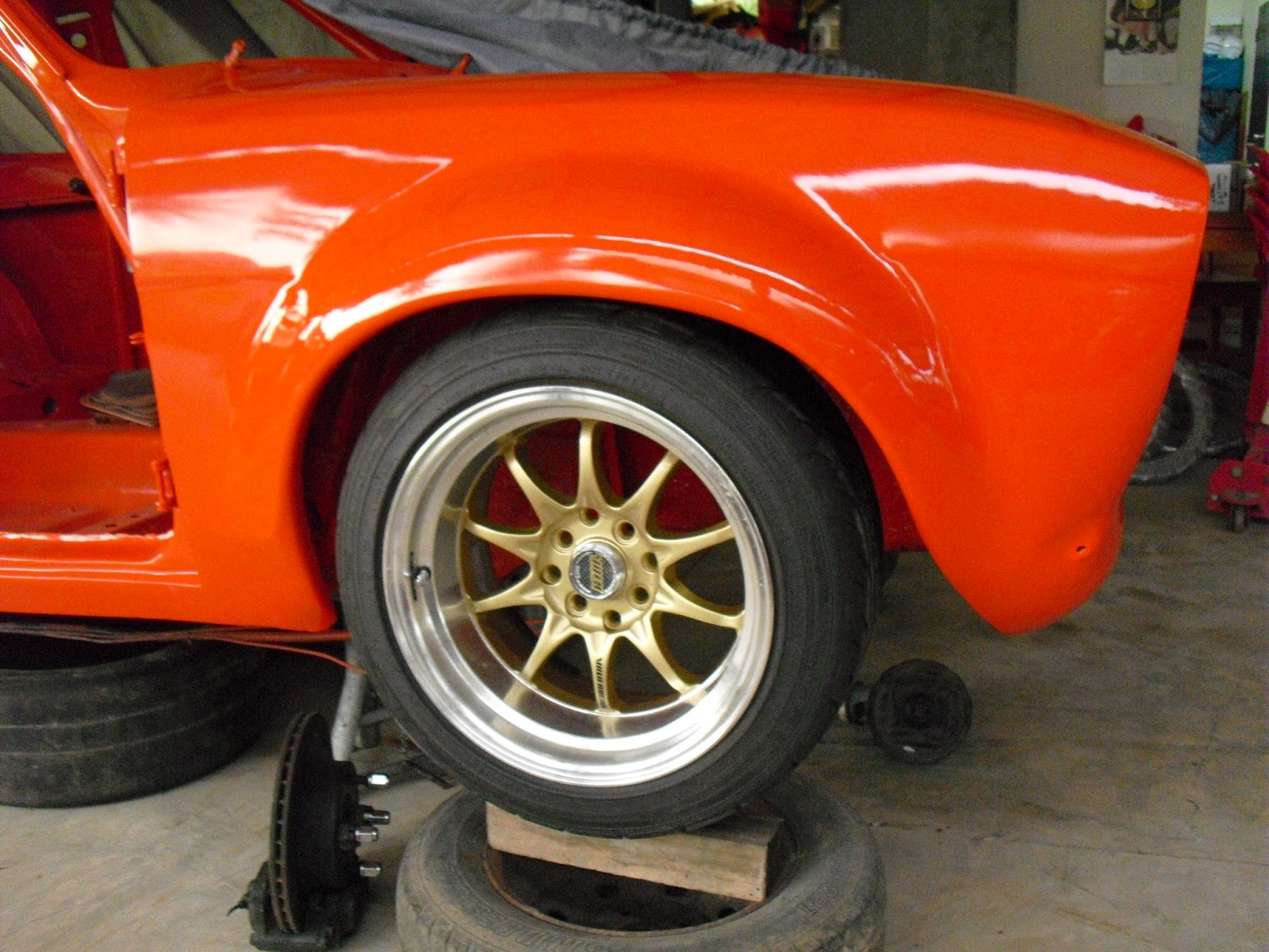 oldfordpartsbkk Mk1 escort SR20 Mock up wheel test