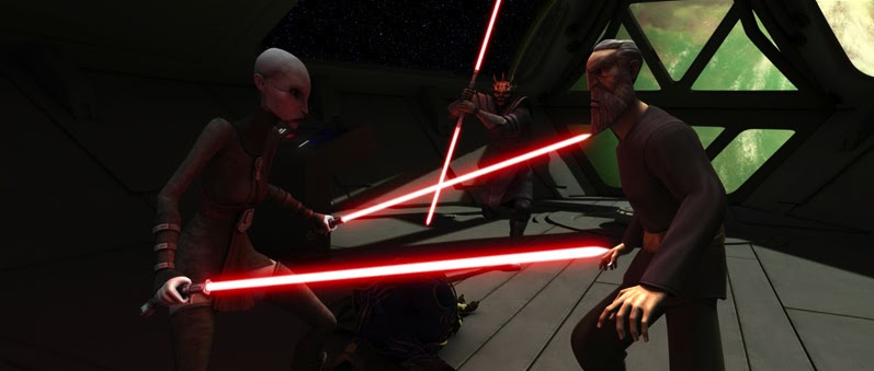 Asajj Ventress and Savage Opress take their attack to Count Dooku in the su...