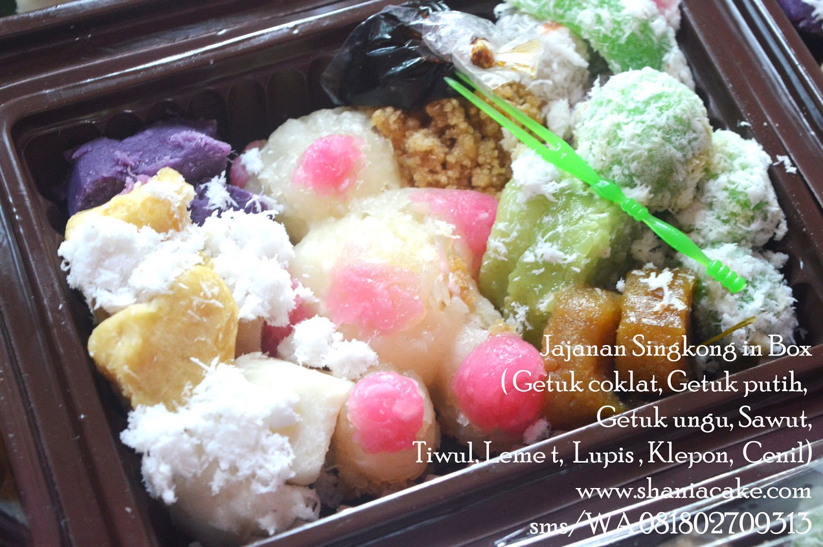 [Hantaran Jogja] Puding Tape Ketan Hijau, Salad Buah, Nasi Kuning