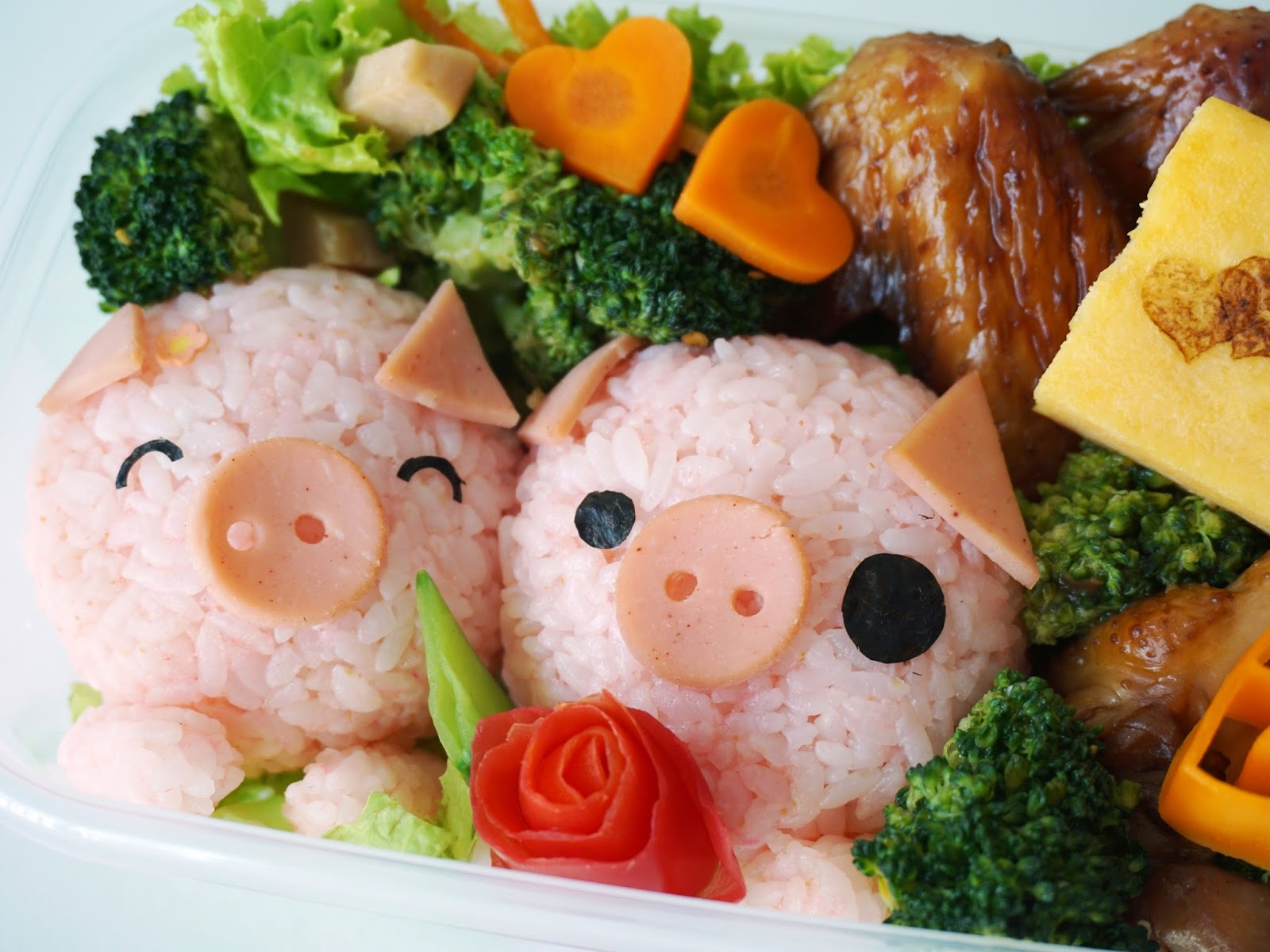 PinkyPiggu: Kawaii Piggies Bento! Recipe +  Video +