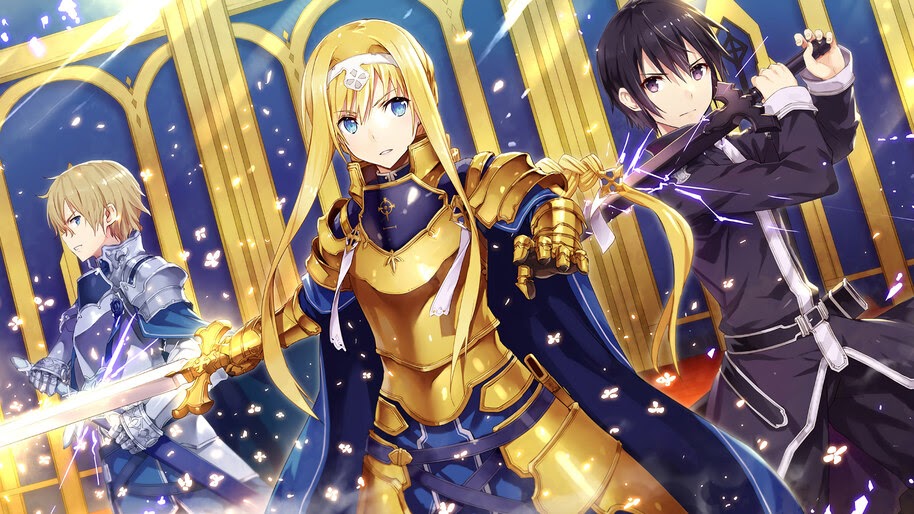 Alice, Kirito, Eugeo, Sword Art Online Alicization, 4K, #4.1890