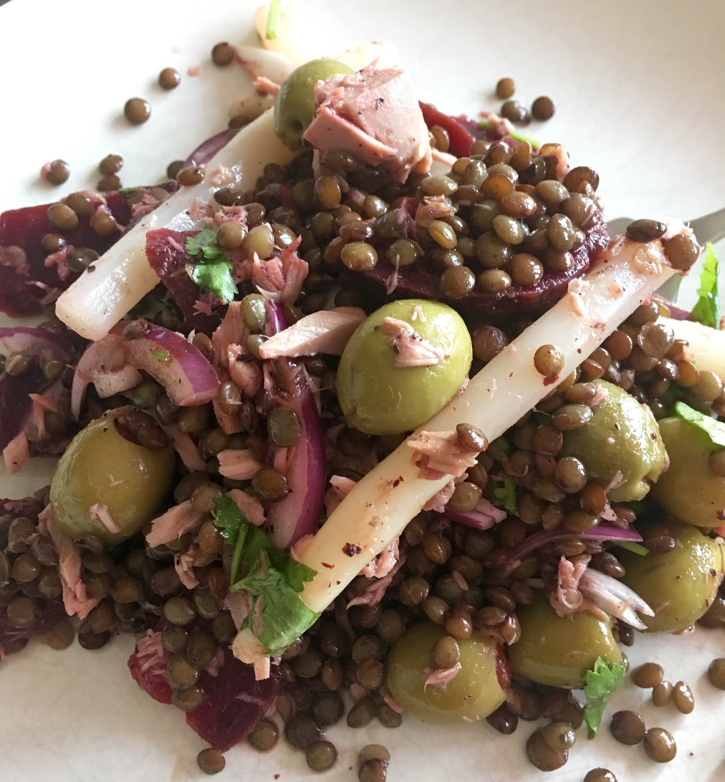 FEISTY TAPAS Fusion Puy Lentil Salad (includes Instant Pot instructions)