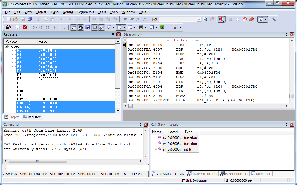 電気羊の羊小屋: NUCLEO の mbed プロジェクトを Keil uVison5 で Build Debug