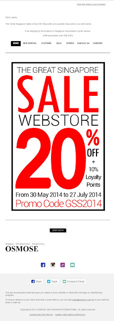 Electronic Direct Mail Design - GSS Great Singapore Sale