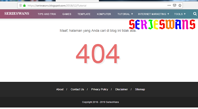 Penyebab dan Cara Mengatasi 404 Page Not Found di Webmaster Tools