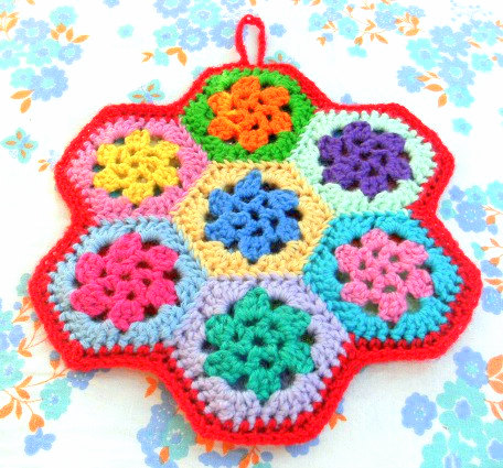 granny potholder crochet pattern