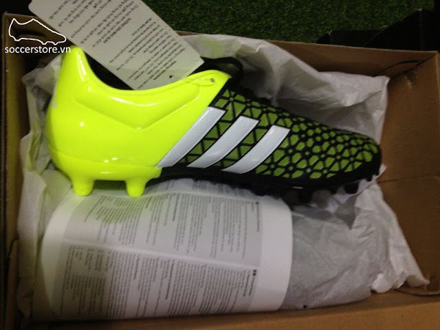 Adidas Ace 15.3 FG AG Core Black- White- Solar Yellow