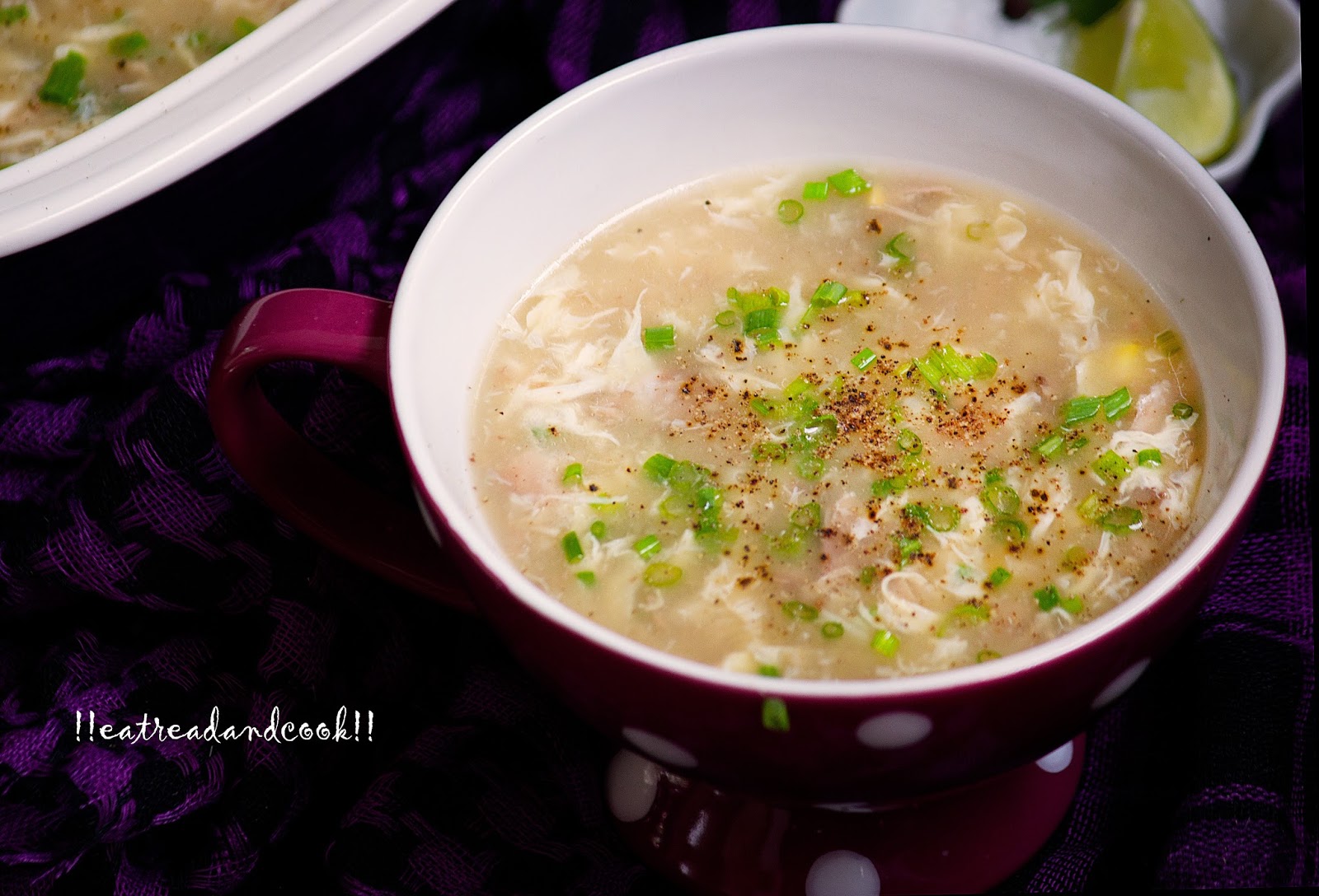 Sweet Corn Egg Drop Soup