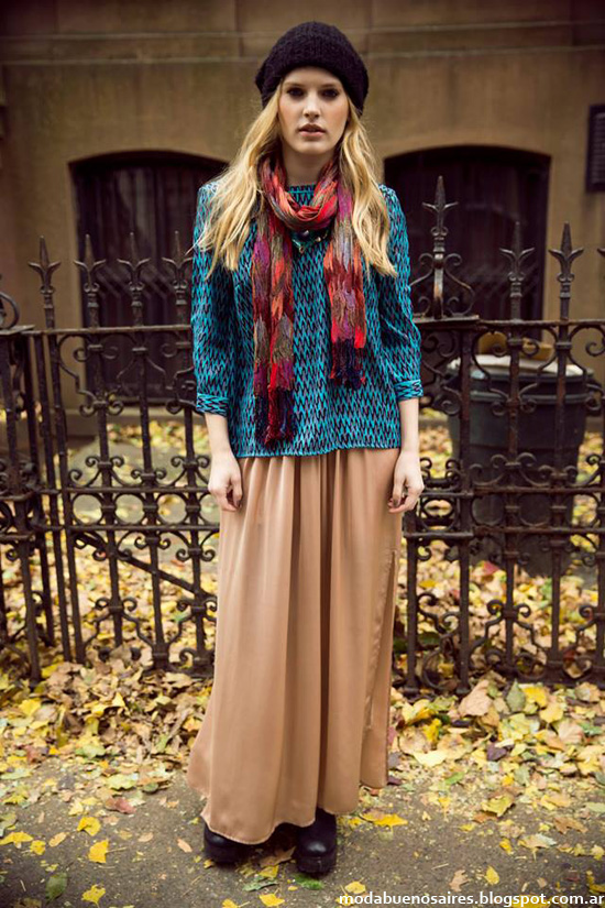 India Style otoño invierno 2014 faldas largas y sweaters 2014.