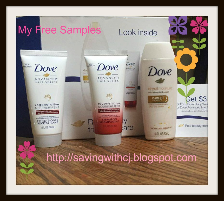 3 Free Samples of Dove Products
