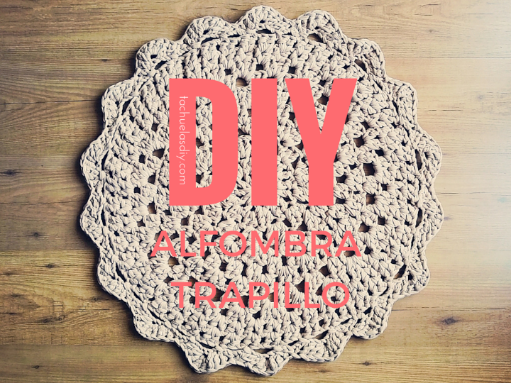 Tutorial y patrón gratuito para hacer tu misma una alfombra de trapillo redonda y dulce para cualquier estancia.