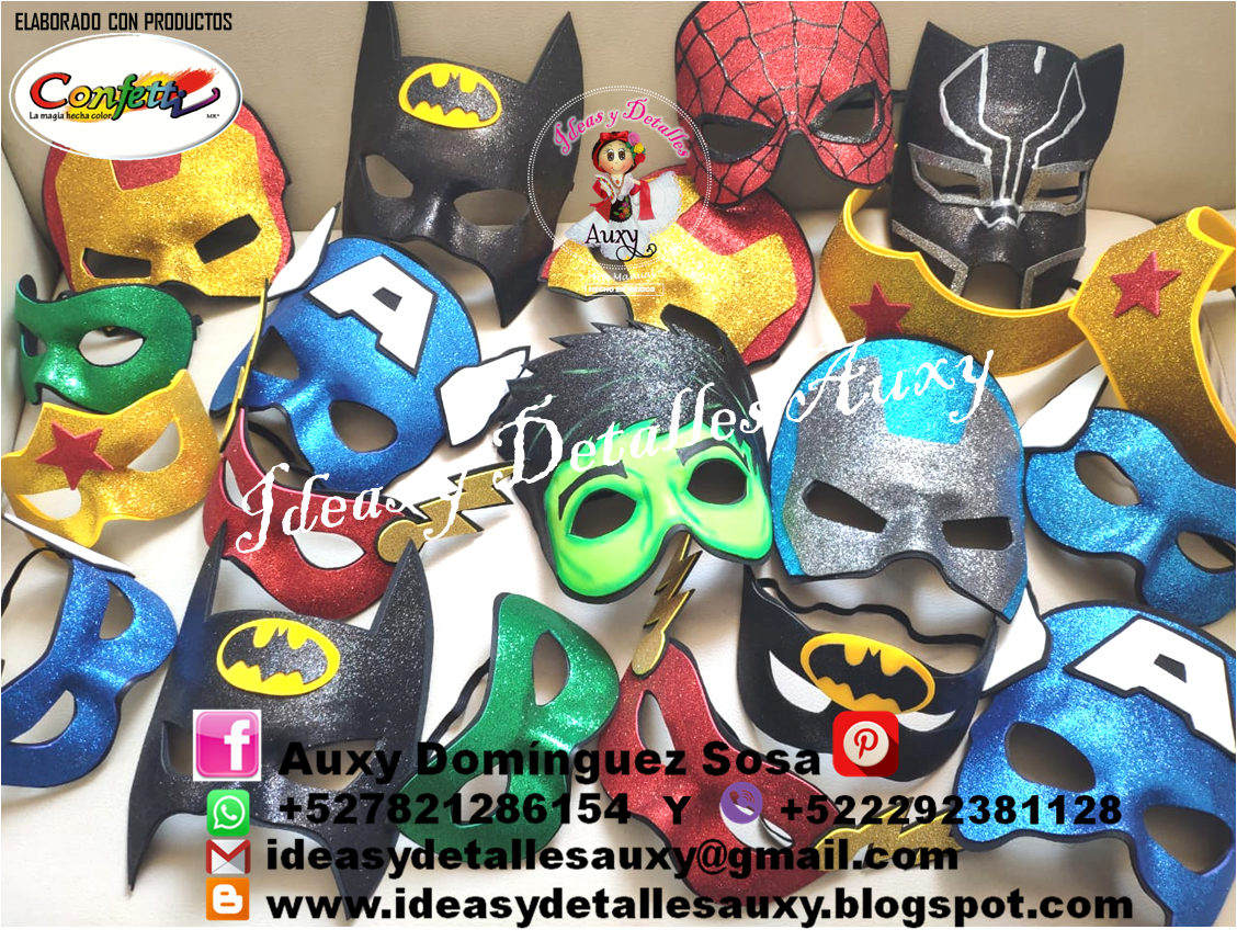 Antifaces / Máscaras De Superhéroes Para Niños