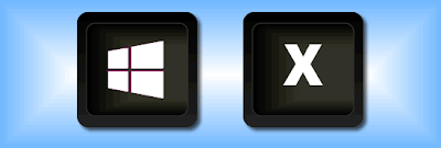 Atalho de teclado Win+X