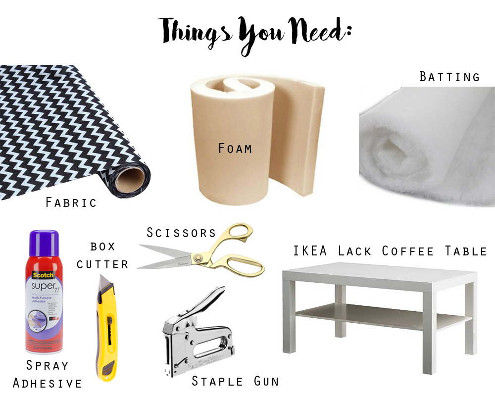 Home. Style. Organize. DIY Ottoman IKEA Lack Coffee Table Hack