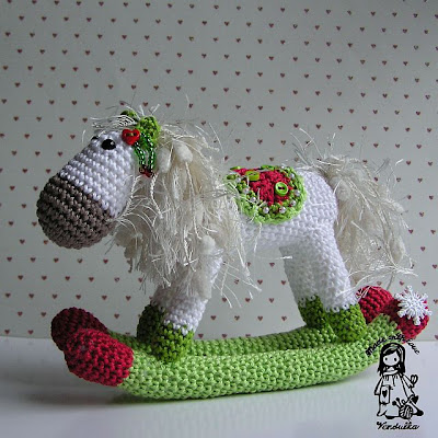 rocking horse, amigurumi, christmas decoration, christmas,crochet, crochet pattern,Magic with hook and needles, Vendula Maderska design, VendulkaM crochet, 