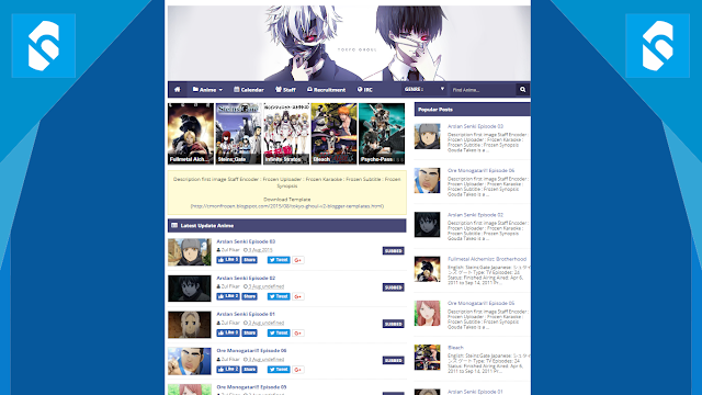 Free Cool Collection Anime Blogger Templates