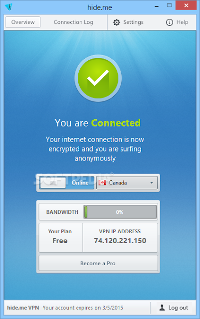 تحميل برنامج اخفاء الاي بي الحقيقي على الانترنت hide.me VPN 1.2.0