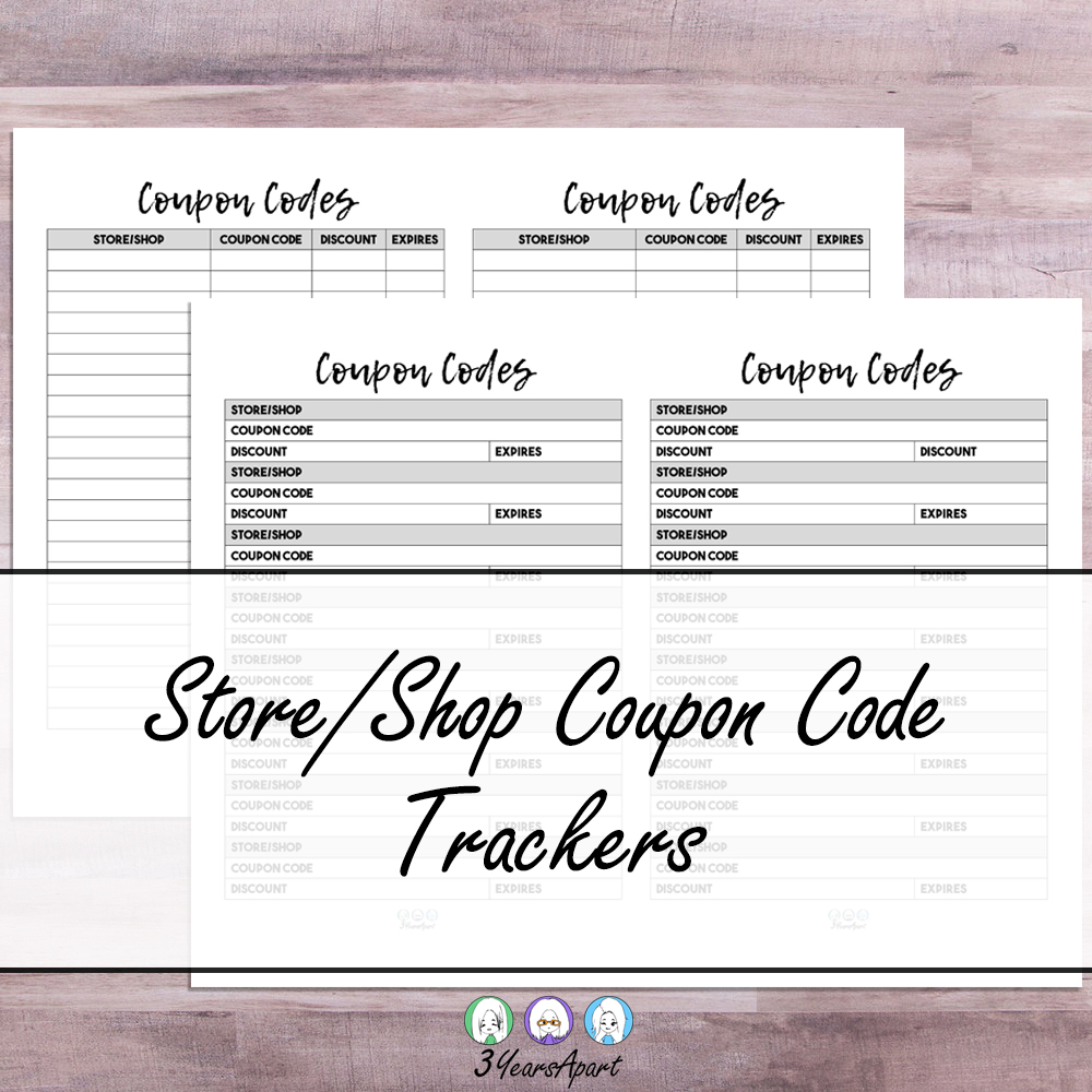 Shop Coupon Codes A5 and Half Letter, Printable Bullet Journal and Planner  Inserts