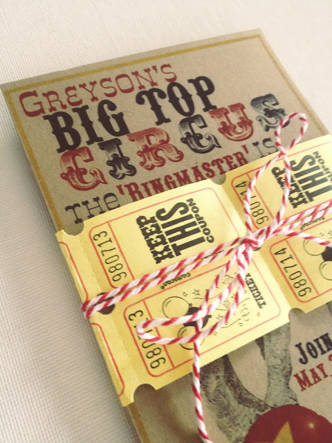 Ashley Thunder Events: Vintage Circus 1st Birthday Party: {The Invite}