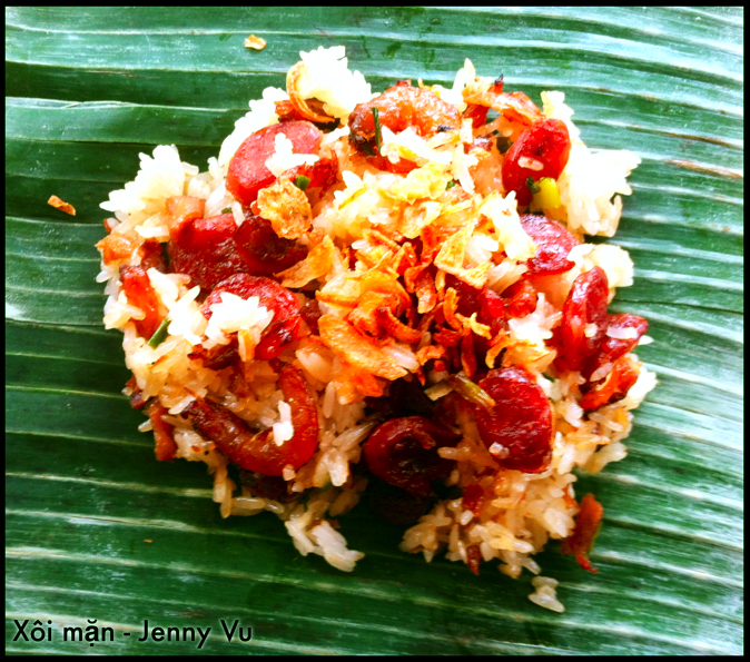 My new adventure Vietnamese sticky rice with chinese sausage, dried