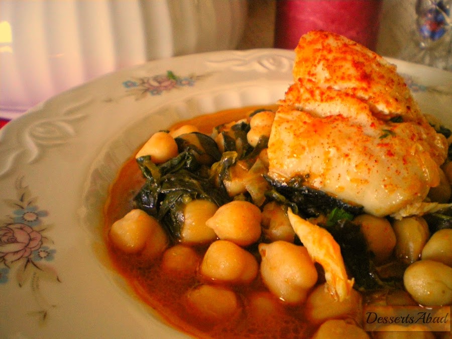 Garbanzos con bacalao y espinacas {Potaje de Vigilia}