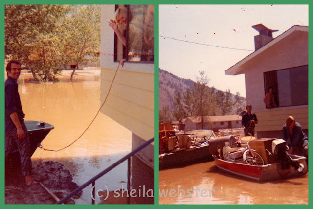 We are loading boats with our household goods after the house was flooded in Oak Hills flood of 1972