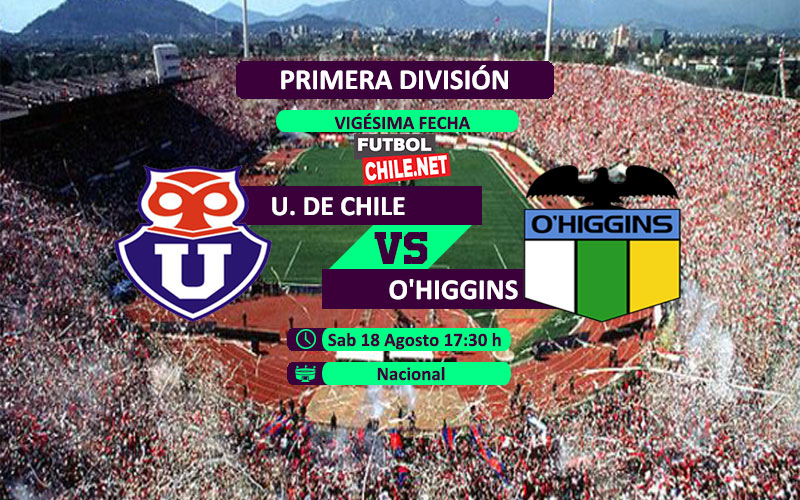 Mira Universidad de Chile vs O´Higgins en vivo y online por la Primera División Chile Mira Universidad de Chile vs O´Higgins en vivo y online por la Primera División Chile