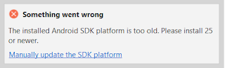 Xamarin Visual Studio Error The Installed Android SDK Platform Too Old