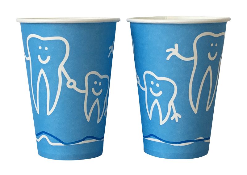 Paper dental cups in fun design