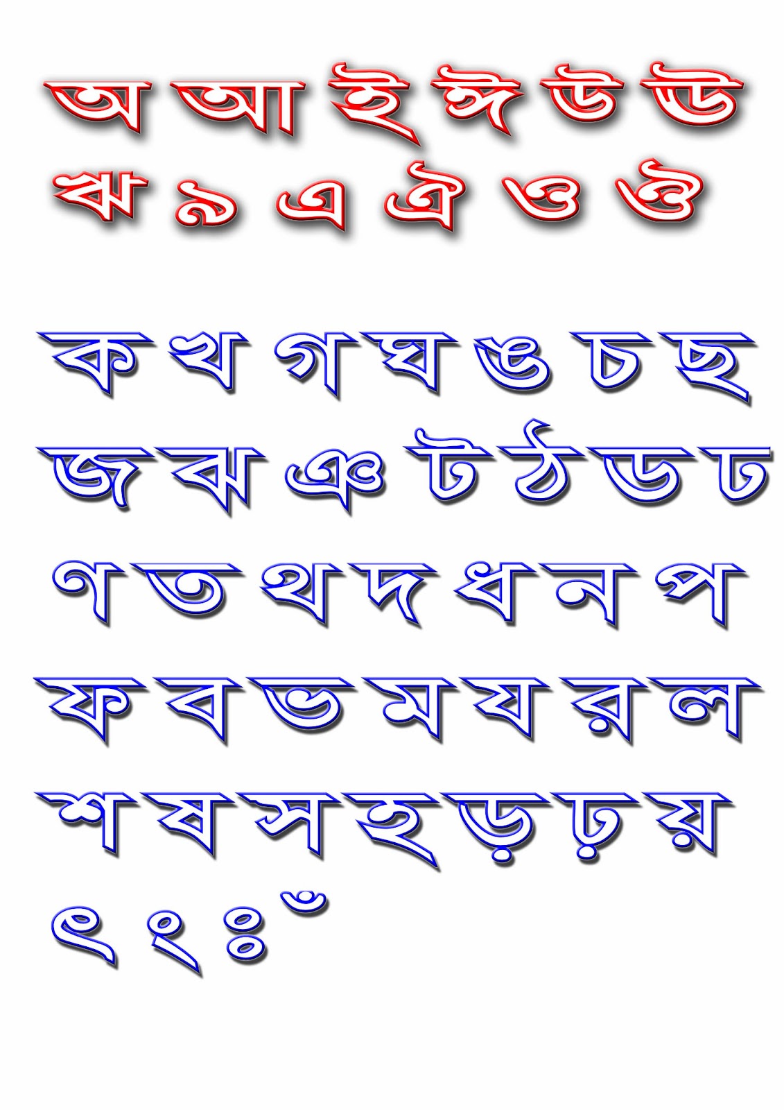 bengali to english alphabet