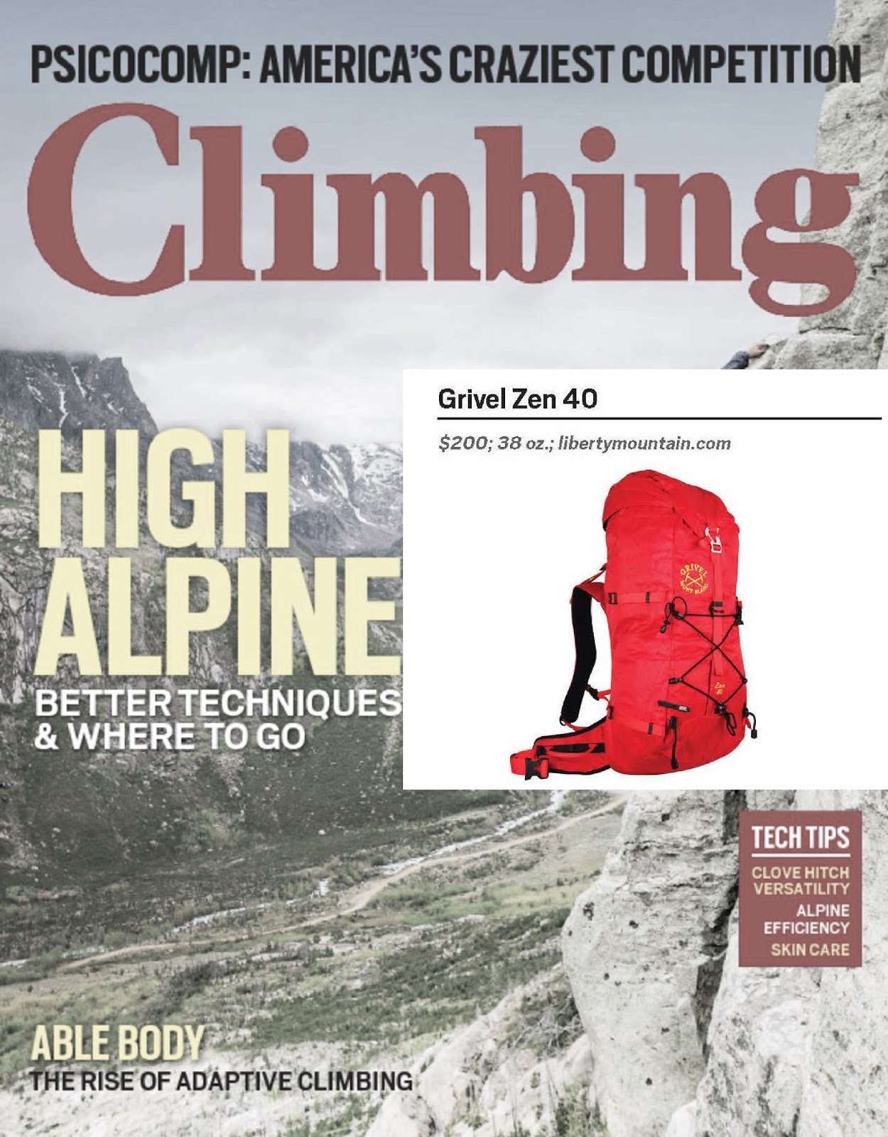 Liberty Mountain Climbing Grivel Zen Featured in Climbing Magazine